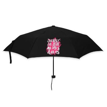 Du bist die Liebe meines Lebens Valentinstag - Regenschirm (klein) - Schwarz - Vorne