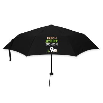 9 Jahre Geburtstag Junge Mädchen Schaf - Regenschirm (klein) - Schwarz - Vorne