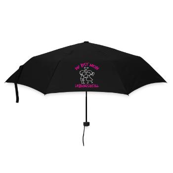 Du bist mein Lieblingszufall Valentinstag - Regenschirm (klein) - Schwarz - Vorne