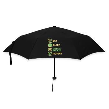 Manger Dormir Attraper des grenouilles Répéter Crapaud Têtard - Parapluie standard - noir - Devant