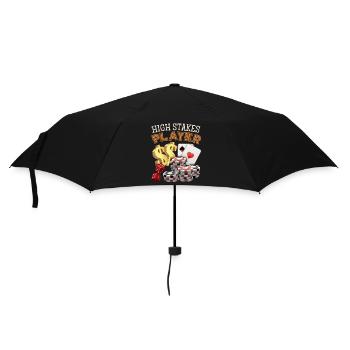 Poker Game, Poker Chips, Spell - Umbrella (small) - black - Front
