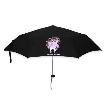 Licorne Kawaii, Fille Licorne, Dicton Arc-en-ciel - Parapluie standard - noir - Devant