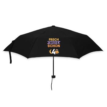 4 Jahre Geburtstag Junge Mädchen Eule - Regenschirm (klein) - Schwarz - Vorne
