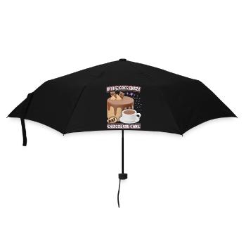 Gâteau au chocolat, chocolat, 3d drôle de dicton - Parapluie standard - noir - Devant
