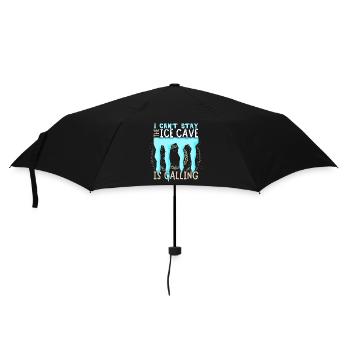 Speleologist, Ice Cave Ice Cave Research Saying - Umbrella (small) - black - Front