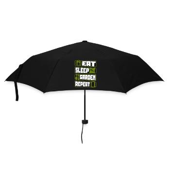 Eat Sleep Garden Repeat Allotment Garden Horticulture - Umbrella (small) - black - Front