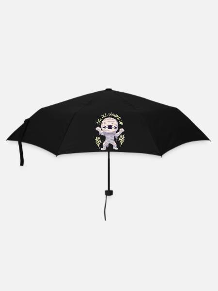 Cartoon Mummy, drôle de momie, disant - Parapluie standard - noir