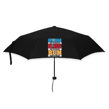 Swim Bike Run Triathlon Bike Triathlete Training - Umbrella (small) - black - Front