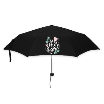 Baby-Girl, Saying It's-a-Girl, Pregnancy - Umbrella (small) - black - Front