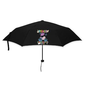Meerjungfrau Peace Kindergarten 2023 - Regenschirm (klein) - Schwarz - Vorne