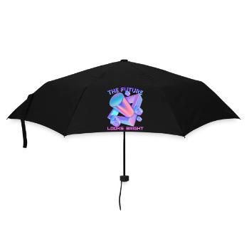 Futuristische Form Zukunfts-Design lustiger Spruch - Regenschirm (klein) - Schwarz - Vorne