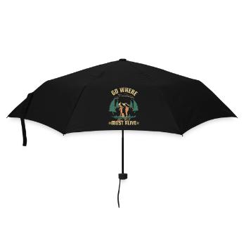 Go Where Feel Most Alive Trekking Mountain Hiking - Umbrella (small) - black - Front