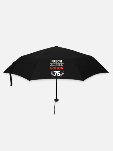 Geschenk 75 Jahre Geburtstag Esel - Regenschirm (klein) - Schwarz