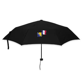 Bosnia France Flag French Bosnians - Umbrella (small) - black - Front
