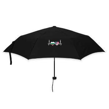Bulgaria USA Heartbeat Flag American Bulgarian - Umbrella (small) - black - Front