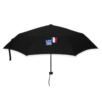 Aruba Frankreich Flagge Arubaner - Regenschirm (klein) - Schwarz - Vorne