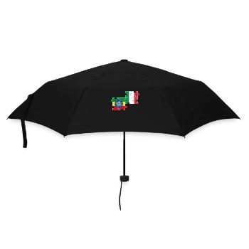Ethiopia Italy Flag Ethiopia - Umbrella (small) - black - Front