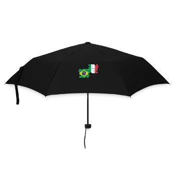 Brésil Italie Drapeau Italien Brésilien - Parapluie standard - noir - Devant