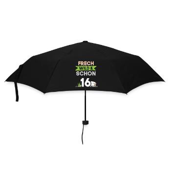 16 Jahre Geburtstag Schaf - Regenschirm (klein) - Schwarz - Vorne