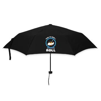 This Is How I Roll Goldhamster Zwerghamster - Regenschirm (klein) - Schwarz - Vorne