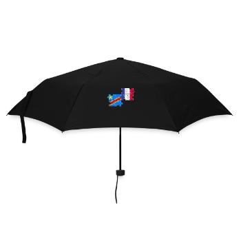 DR Congo France Vintage Flag French - Umbrella (small) - black - Front
