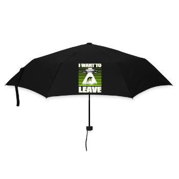 I Want To Leave Alien Ufo Conspiracy - Umbrella (small) - black - Front