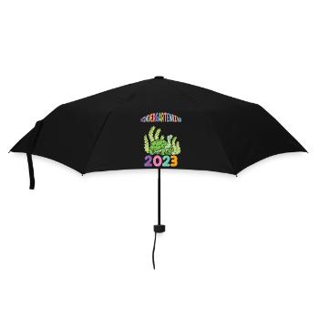 Schildkröte Kita Kindergarten 2023 - Regenschirm (klein) - Schwarz - Vorne