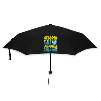 90er haben mich großgezogen - Regenschirm (klein) - Schwarz - Vorne