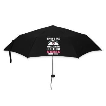 Night Shift Nurse I know things - Regenschirm (klein) - Schwarz - Vorne