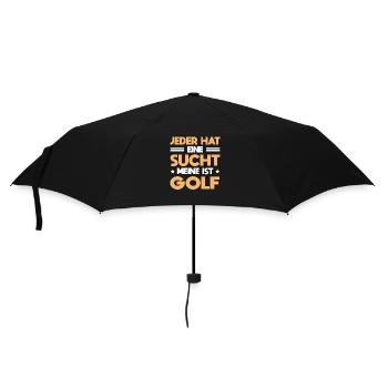 Golfspieler Golfen Golfspielen Meine Sucht Golf - Regenschirm (klein) - Schwarz - Vorne