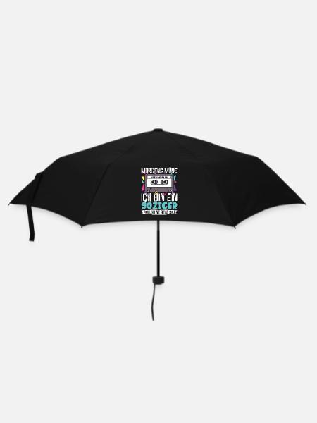 Morgens Müde Abends Blau 90ziger - Regenschirm (klein) - Schwarz
