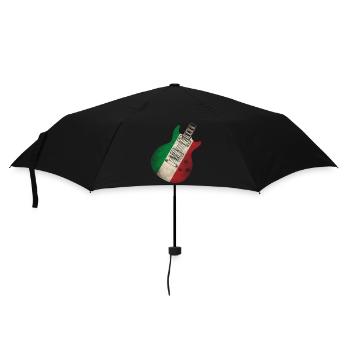Italien Flagge Gitarre - Regenschirm (klein) - Schwarz - Vorne