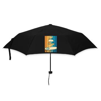 Retro Water Sports Surfers Surfers Windsurfing - Umbrella (small) - black - Front
