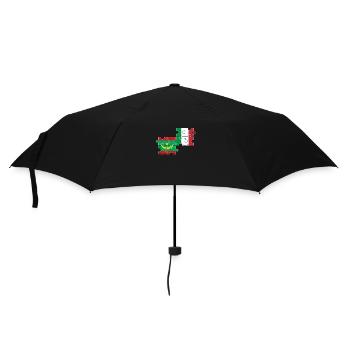 Mauretanien Italien Vintage Flagge Mauretanier - Regenschirm (klein) - Schwarz - Vorne