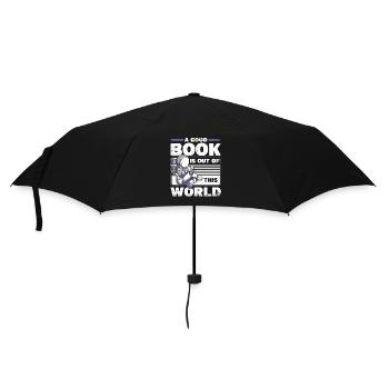 A Good Book Is Out Of This World Raumschiff - Umbrella (small) - black - Front