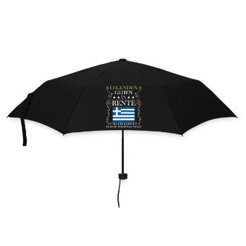 Rentner Rente Rentenbeginn Griechenland - Regenschirm (klein) - Schwarz - Vorne