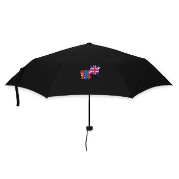 Mongolia UK flag British Mongolian - Umbrella (small) - black - Front