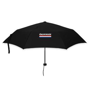 Groningen Niederlande Niederländische Flagge - Regenschirm (klein) - Schwarz - Vorne