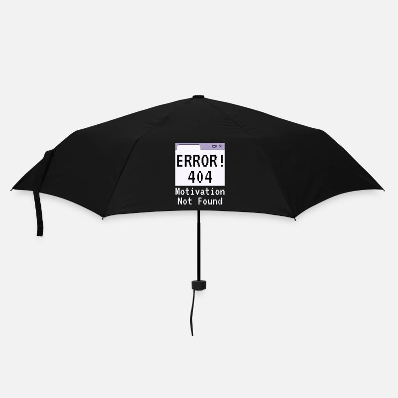 404-html error, Spruch Keine Motivation - Regenschirm (klein) - Schwarz