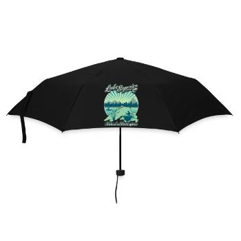 Lake Superior Angler, Fishing Retro Vintage Saying - Umbrella (small) - black - Front