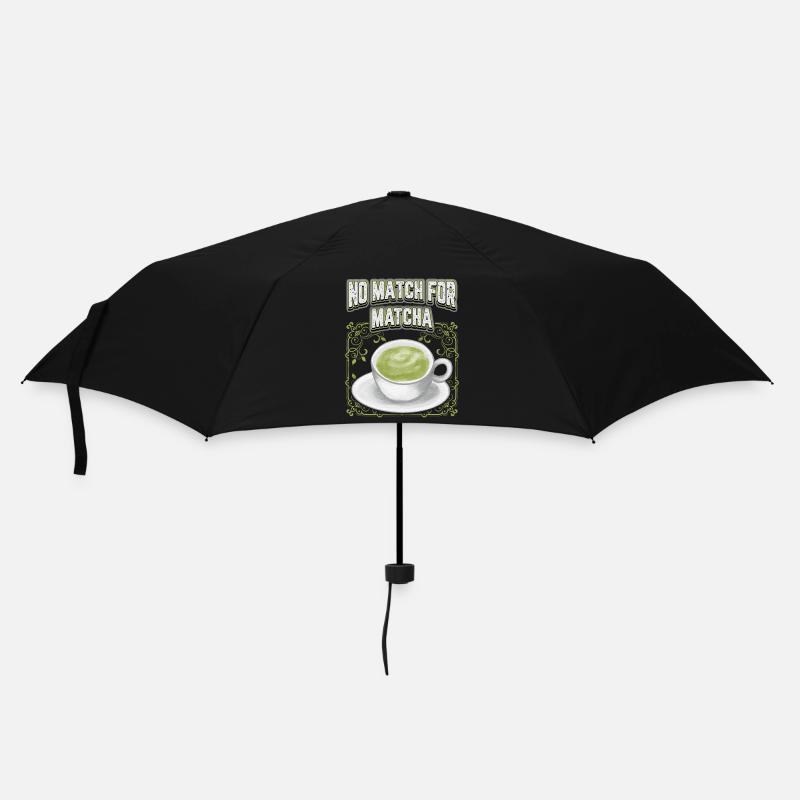 Matcha lustiger Spruch, vintage Matcha Tee - Regenschirm (klein) - Schwarz