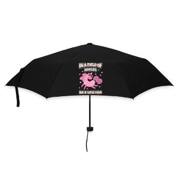 Funny Unicorn Saying, Pink Unicorn Unicorn - Umbrella (small) - black - Front