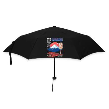 Japanese Mount Fujiyama, Mount Fuji, Retro Japan - Umbrella (small) - black - Front