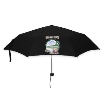 Slow Mountain Hiking Mountains Hiking Funny Saying - Umbrella (small) - black - Front