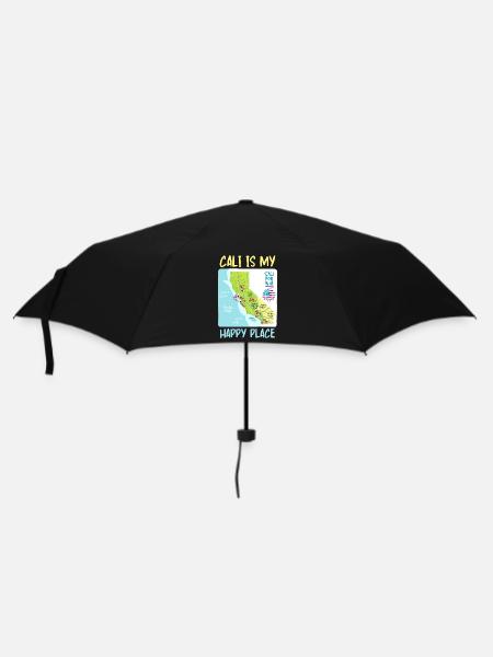 Kalifornien, California Love, Landkarte, Spruch - Regenschirm (klein) - Schwarz