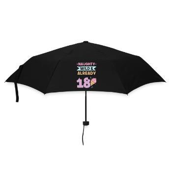 18 Jahre Geburtstag Eis essen - Regenschirm (klein) - Schwarz - Vorne