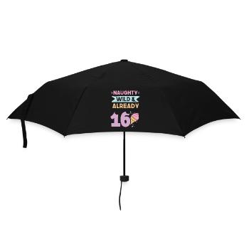 16 Jahre Geburtstag Eis essen - Regenschirm (klein) - Schwarz - Vorne