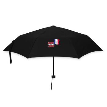 Lettland Frankreich Vintage Flagge Lette - Regenschirm (klein) - Schwarz - Vorne