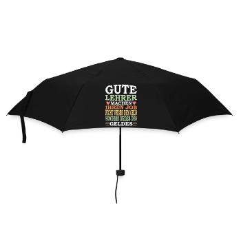 Lustiger Lehrer Grammatik Spruch für Schüler - Regenschirm (klein) - Schwarz - Vorne