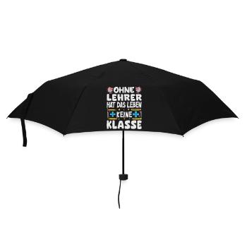 Ohne Lehrer hat das Leben keine Klasse - Regenschirm (klein) - Schwarz - Vorne